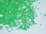 The Design Cart 3 mm Light Green Lustre Circular Plastic Sequins Sitara for Embroidery, Embellishing Handbags, Apparels, Art Cra