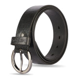 Redhorns Genuine Leather Belt For Men Formal Casual Jeans Pant Adjustable Waist Size (Gb5RnbA_Black)