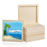 Yarlung 10 Pack Unfinished Wood Panels, 8 x 8 Inches Birch Wooden Cradled Painting Panel Canvas Boards for Watercolor, Arts and 