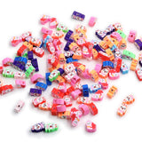 100 Pcs Easter Polymer Clay Beads Cute Bunny Heishi Spacer Beads Supplies for DIY Bracelet Earring Necklace Jewelry Making (Rabb