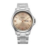 Titan Neo Arabic Quartz Beige Round Dial Men'S Watch | Stainless Steel Strap Material | Watches For Men Analog - 1870Sm06