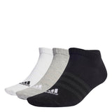 Adidas Unisex Polyester T Spw Low 3P Sports Socks Mgreyh/White/Black (L)