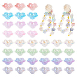 Craftdady Acrylic Flower Spacer Bead Caps 400Pcs Floral Bead Charms 8 Colors 5-Petal Plant Cute Bead End Caps for Women DIY Craf