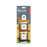 Kikkerland Dachshund Bag Clips, Set of 3