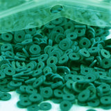 2000pcs Dark Green Clay Beads for Bracelets Making, Flat Round Polymer Clay Beads 6mm Heishi Beads for Jewelry Making Earring Br