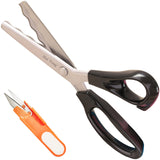 Hui Tong Strong & Sharpe Pinking Shears,Pinking Shears Scissors for Fabric, Serrated and Scalloped Scissors Fabric,3mm,5mm,7mm (