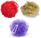 Kriwin Combo Of 3 Bath Loofah/Sponge Assorted Color(medium)