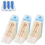 100Pcs Plastic Sandwich Wrapping Paper Clear Sandwich Container Bags Easy Tear Disposable Triangle Bread Wrappers
