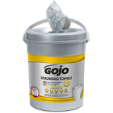 GOJO Scrubbing Towels, Fresh Citrus Scent, 10 1/2 x 12, White, Canister Of 72 Wipes