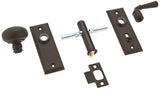 Deltana SDLS480U10B Solid Brass Storm Door Latch with Rectangular Rose