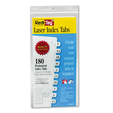 RediTag, RTG33001, Laser Printable Index Tabs, 180 / Pack, White