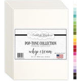 Cardstock Warehouse Pop-Tone Whip Cream Card Stock Paper - 25 Sheets, 8.5 x 11 - 100 lb / 270 GSM Premium Cream Card Stock for D