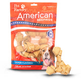 Pet Factory American Beefhide 4-5 Knotted Bones Dog Chew Treats - Chicken Flavor, 8 Count/1 Pack