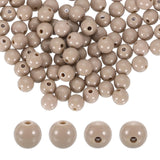 HARFINGTON 100pcs Light Beige Acrylic Round Beads 8mm Dia 1.9mm Hole Plastic Resin Smooth Balls Loose Bead for Jewelry Making Br