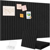 Lifewit Felt Slatted Bulletin Board with Self-Adhesive, 36x 24-6 Pack Cork Board Alternative, Pin Board Vision Board Message Boa
