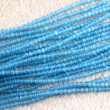 Sky Blue Cat Eye Beads Round 4mm Semi Precious Gemstone Loose Beads for Jewelry Making (95-100pcs/strand)