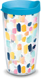 Tervis Yao Cheng - Merriment Geo Made in USA Double Walled Insulated Tumbler Cup Keeps Drinks Cold & Hot, 16oz, Clear