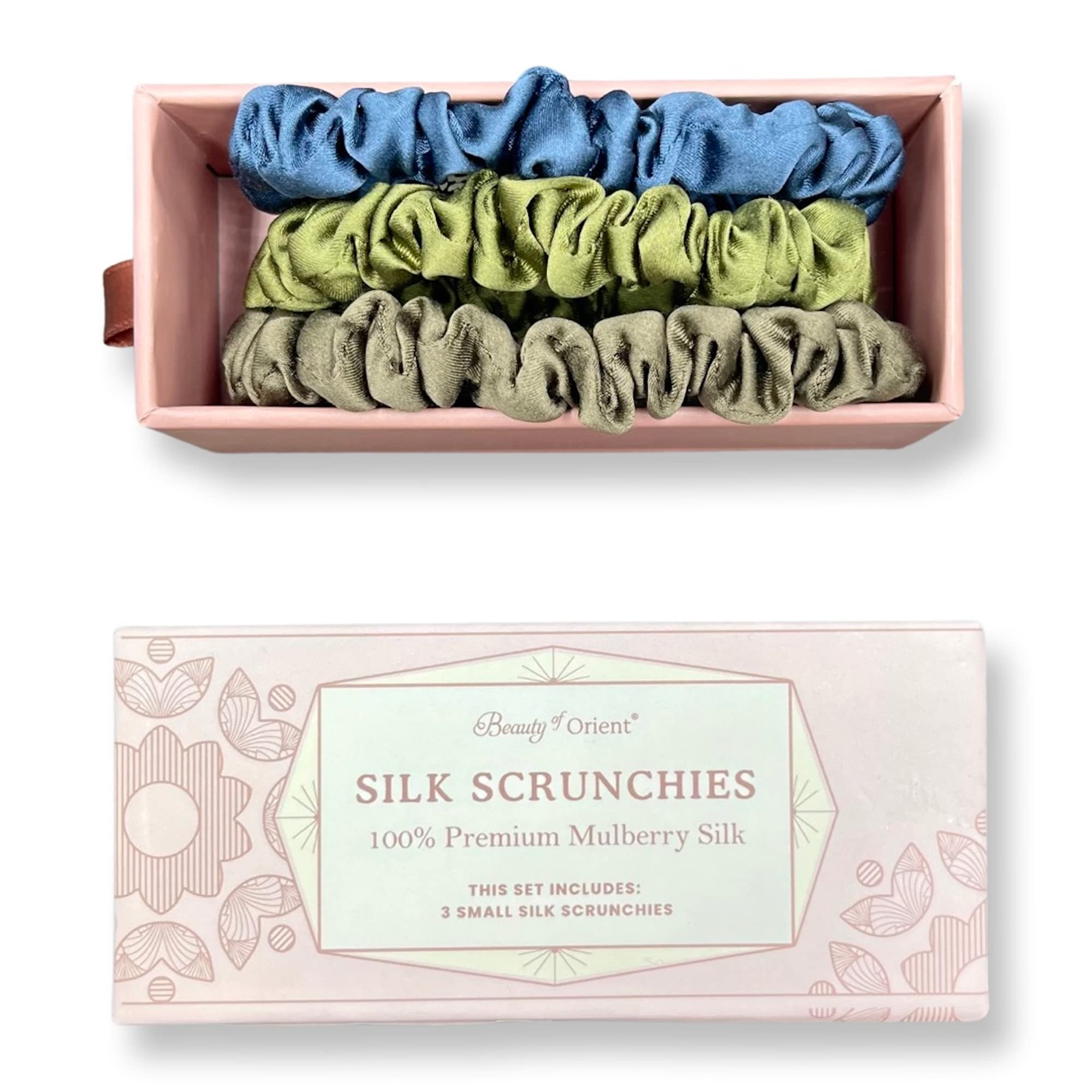 Silk Scrunchies | Premium Handcrafted 25 Momme Mulberry Silk Hair Bands | Elastics Ties Ponytail Holders and Hair Accessories (S
