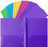 Mr. Pen Plastic Folders with Pockets and Prongs, 15 Pack, Vibrant Colors, Pocket Folders, Folders with Prongs, File Folders wit