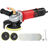 VEVOR Wet Buffer / Polisher, Variable Speed 8 pcs Kit, Extra 4 & 5 Diamond Polishing Pads , Buffing Machine w 59 Pipe Adapter & 