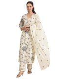 Libas Women'S Cotton Kurta Set (99047O_Off White_M)