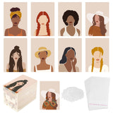 Whaline 640 Pcs Earring Cards Set for Selling Include Earring Cards, Self-Seal Bags and Ear Backs 8 Design Aesthetic Lady Style Earring Holder Cards for DIY Jewelry Display Packing, 2.4 x 3.5 Inch