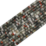 HAAMIIQII 2x4mm Natural African Bloodstone Heishi Spacer Beads 150Pcs Flat Disc Stone Semi Precious Gemstone Loose Beads for Jew