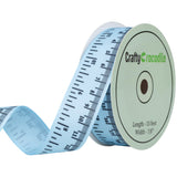 CraftyCrocodile Teacher Crafting Ribbon - Measuring Ribbon for Crafts and Gifts - School Ruler Teacher Themed Twill Tape Craftin