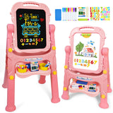 Joyooss Art Easel for Kids Adjustable Toddler Easel Stand for Painting,Magnetic Double Sided Drawing Dry Erase Board Children Ar