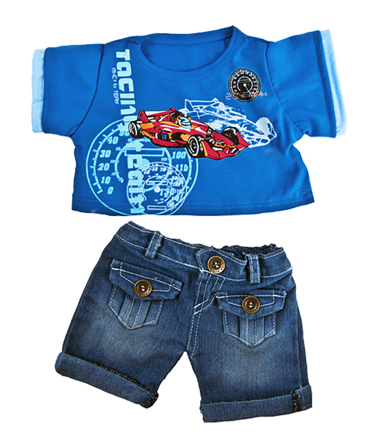 Cool Racecar Outfit Fits Most 14-18 Build-a-Bear and Make Your Own Stuffed Animals