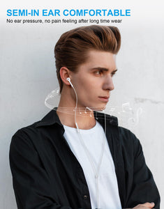 [2 Pack] for Apple Wired Earbuds, 3.5mm Heaephones with Microphone 90 Degree Design Clear Call HiFi Stereo Volume Control Earpho