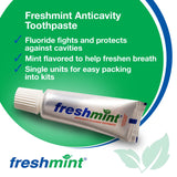 144 Tubes of Freshmint 0.6 oz. Anticavity Fluoride Toothpaste, Metallic Tube, Tubes do not have Individual Boxes for Extra Savin