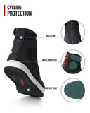 BORLENI Motorcycle Riding Shoes Road Street Motocross Protective Boots for Men, Casual Breathable Powersports Shoes