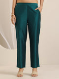 Libas Women'S Silk Blend Kurta Sets (99188_Teal_L)