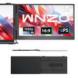 WNZO Laptop Screen Extender, 14 Lightweight & Ultra-Thin 1080P IPS Portable Laptop Monitor, Dual Monitor Extender for Remote Wor