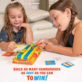 Fotorama Burger Mania Sizzling Build-A-Burger Game, Fast-Paced Conveyor Belt Fast Food Thrill Competition, Develops Fine Motor S