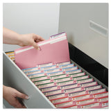 Smead File Folder,1/3 AST 1Ply Tab,Letter,100/BX,Pink