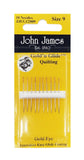 John James Goldn Glide Quilting NeedlesSize 9