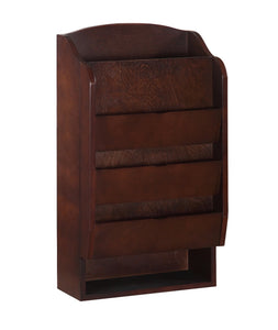 Door Entry Organizer With Mail Sorter In Mahogany