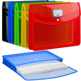File Folder, Transparent PolyPlastic A4/Foolscap Documents File Storage Bag With Snap Button Set Of 5/ Certificate File Folder