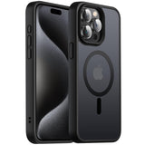 Yzoiko Strong Magnetic Case for iPhone 15 Pro Max Case [10FT-Grade Drop Tested & Compatible with MagSafe] Translucent Anti-Finge