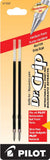 PILOT Dr. Grip Ballpoint Ink Refills for Retractable Pens, Medium Point, Red Ink, 2-Pack (77229)