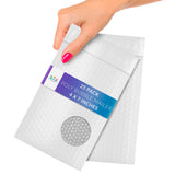 ABC PACK & SUPPLY White Poly Bubble Mailers, 4 x 7 Inches. Pack of 25 Padded Envelopes Self Seal. Cushioning Plastic Bubble Enve