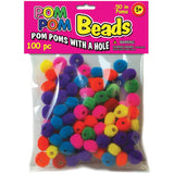 Pepperell PomPom Beads .5 100/Pkg, Assorted