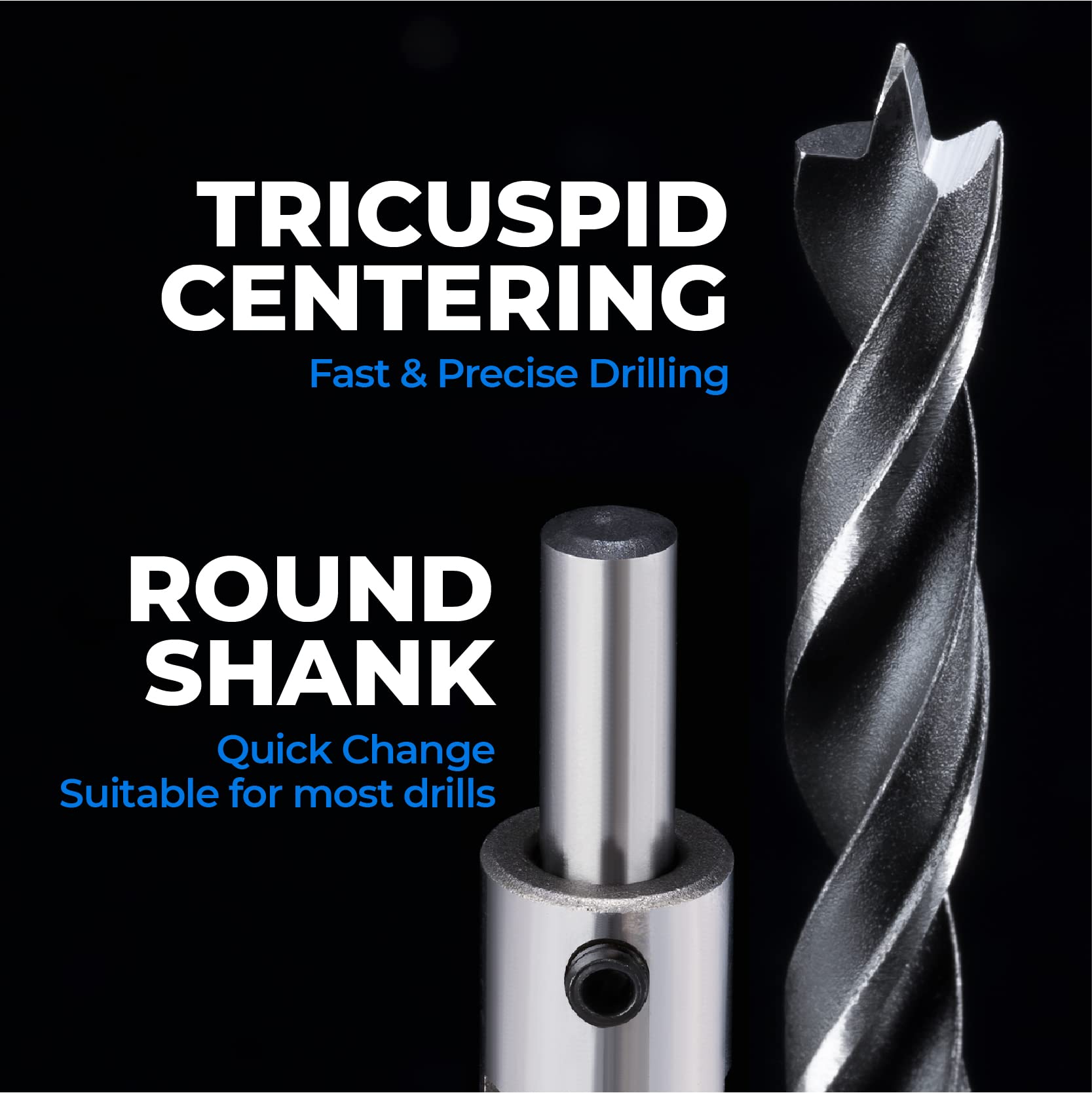 Amoolo Countersink Drill Bits Set 7Pcs, Counter Sink Drill Bit For Wood, Woodworking High Carbon Steel Carpentry Bit With Chamfe