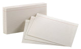 Oxford Ruled Index Cards, 5 x 8, White, 100 Per Pack (40165)
