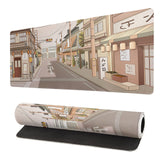 Tokyo Street Mouse Pad Anime Japanese Desk Mat Kawaii Large Gaming Mousepad XL Beige Cute Mousepad Gaming Non-Slip Rubber Base S