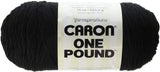Caron Natura Yarn 16 Ounce/812 Yard, Black, Single Ball