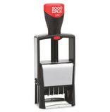 2000 PLUS 4In1 Message Date Stamp, ENTERED, FAXED, RECEIVED, PAID, SelfInking, 13/4 x 11/8 impression, Red and Blue Ink 