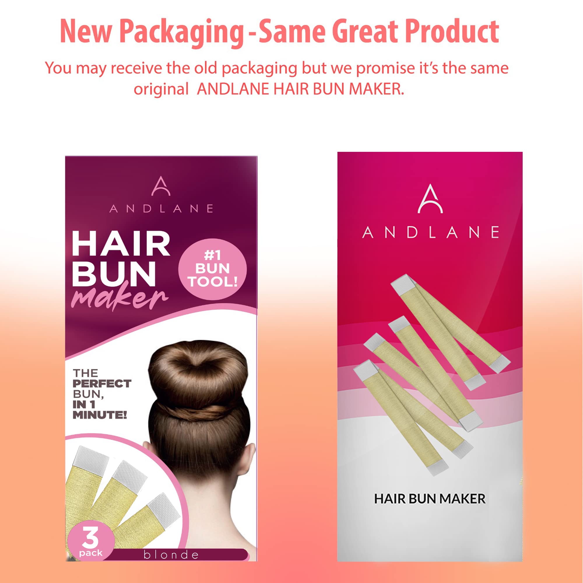 Women's Hair Bun Maker Tool - French Twist Hair Fold Wrap Snap Hair Accessories by Andlane (3 Blonde)